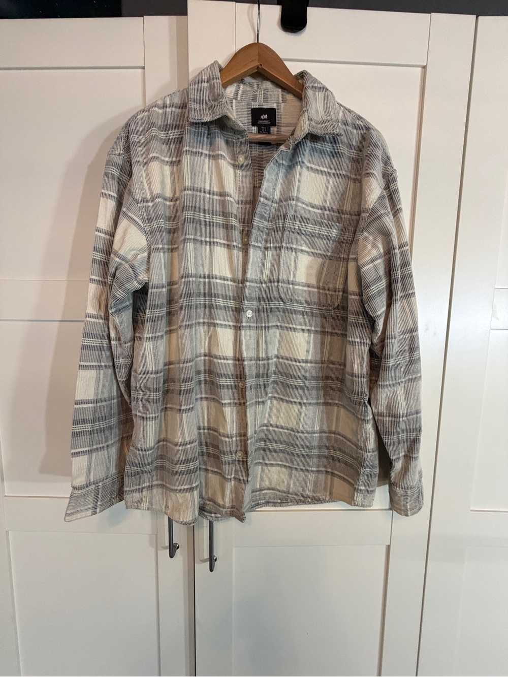 H&M Striped Oversized Tee in Black and Cream B11